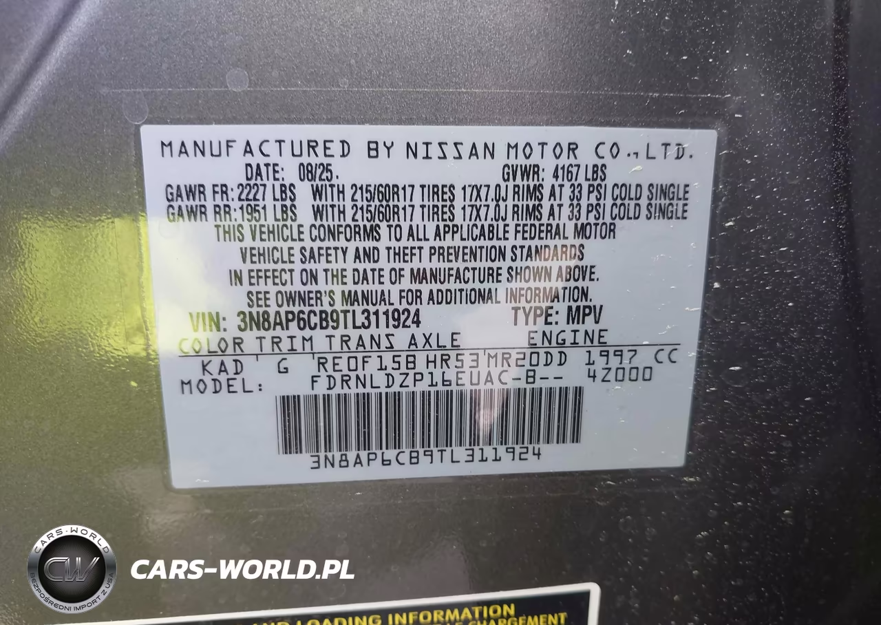 2026 Nissan Kicks Sv VIN:3N8AP6CB9TL311924 - 9