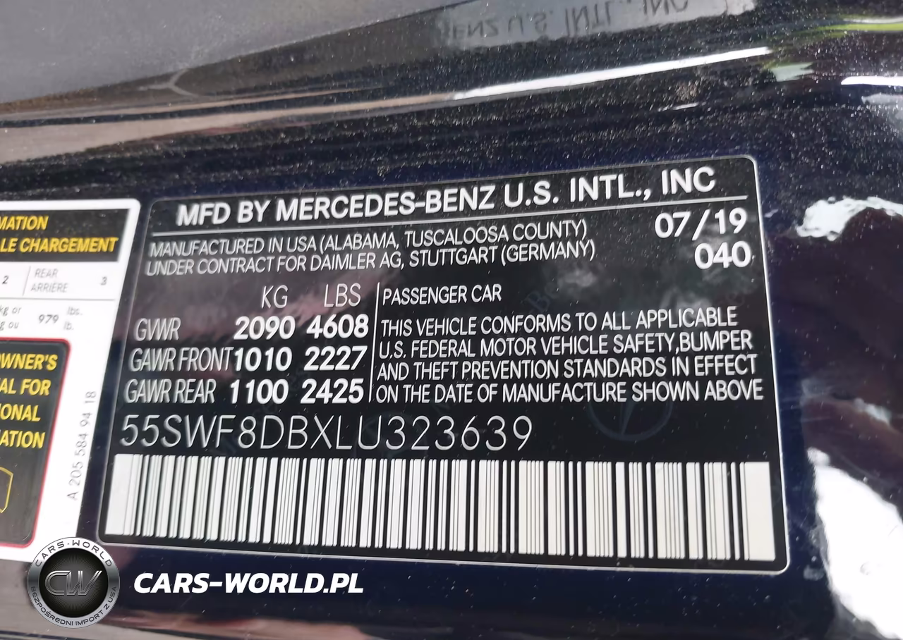 2020 Mercedes-Benz C 300 VIN:55SWF8DBXLU323639 - 9
