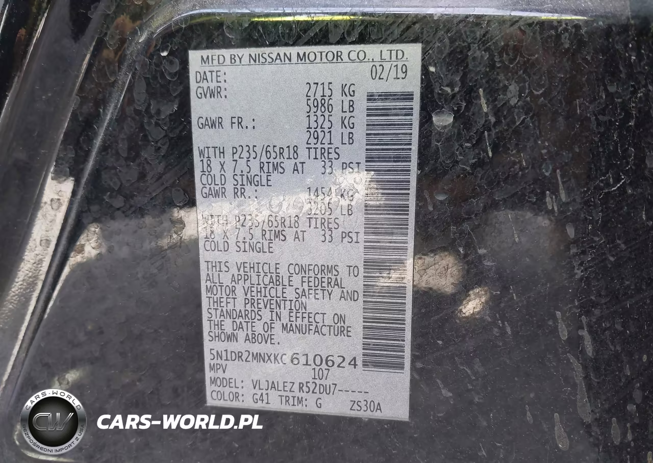 2019 Nissan Pathfinder Sv VIN:5N1DR2MNXKC610624 - 9