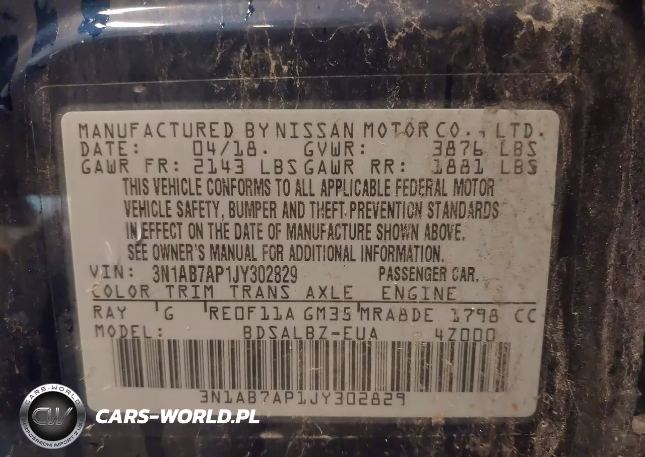 2018 Nissan Sentra S VIN:3N1AB7AP1JY302829 - 9