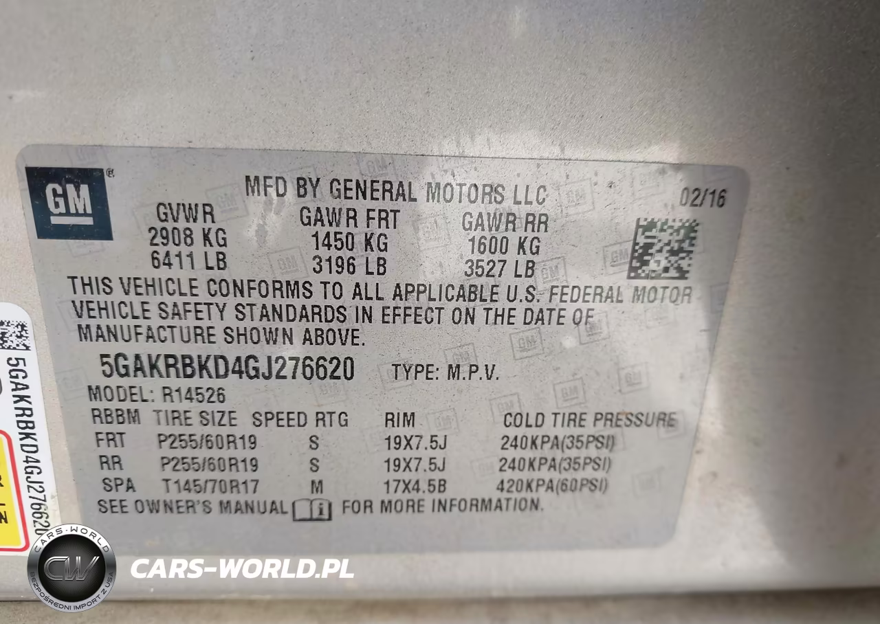 2016 Buick Enclave Leather VIN:5GAKRBKD4GJ276620 - 9