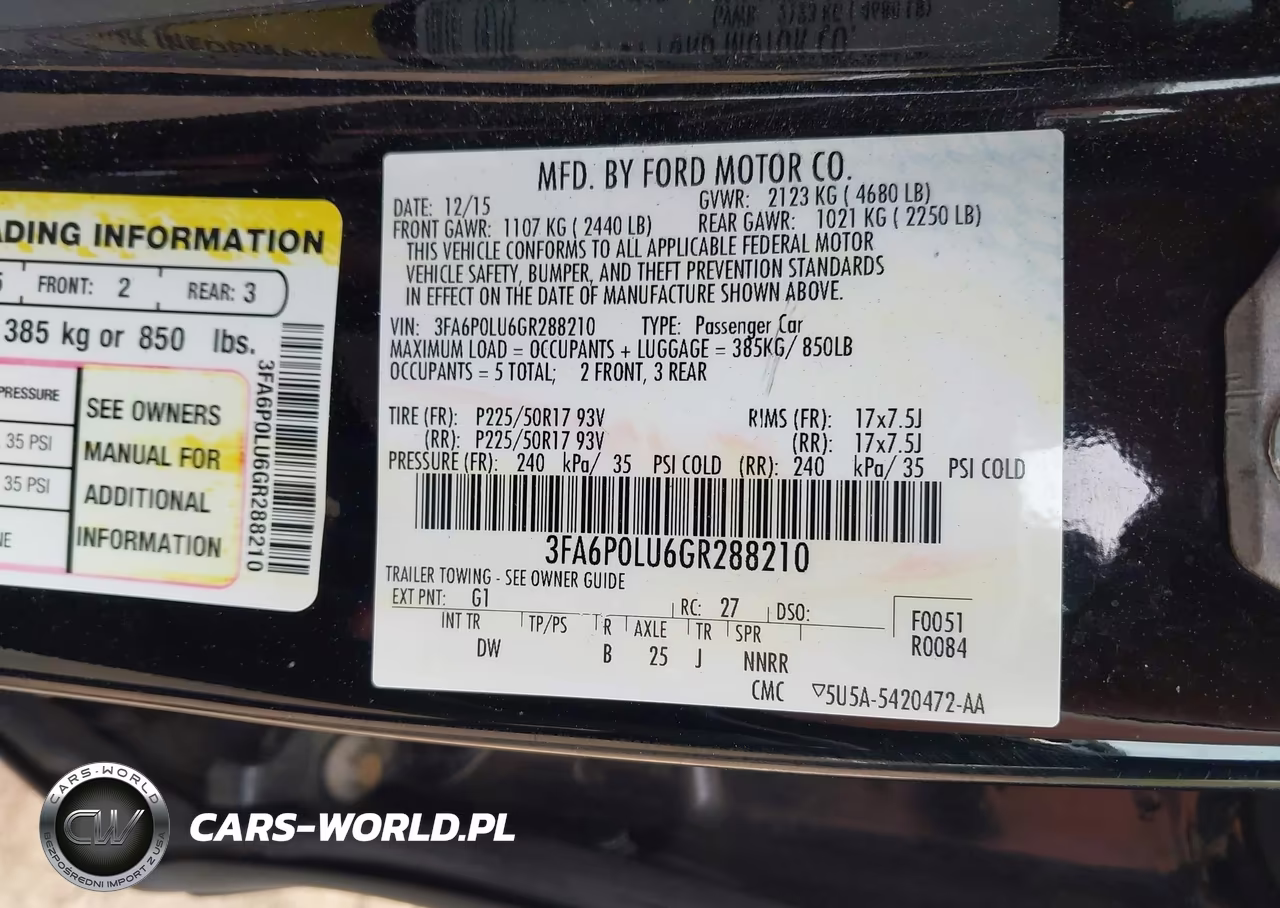 2016 Ford Fusion Hybrid Se VIN:3FA6P0LU6GR288210 - 9