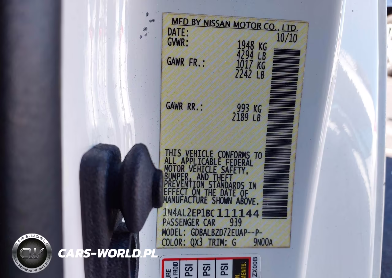 2011 Nissan Altima 2.5 S VIN:1N4AL2EP1BC111144 - 9