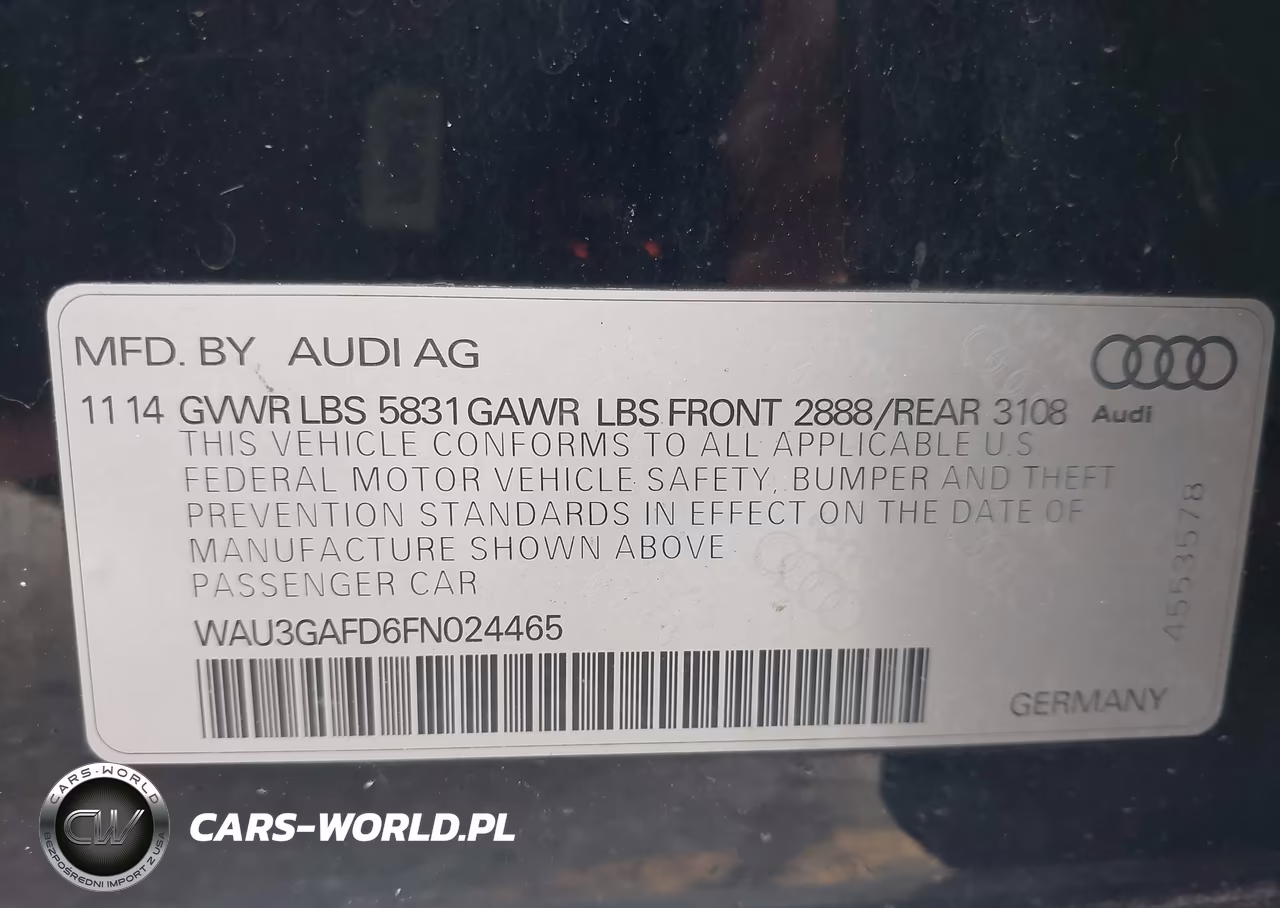 2015 Audi A8 L 3.0T VIN:WAU3GAFD6FN024465 - 9