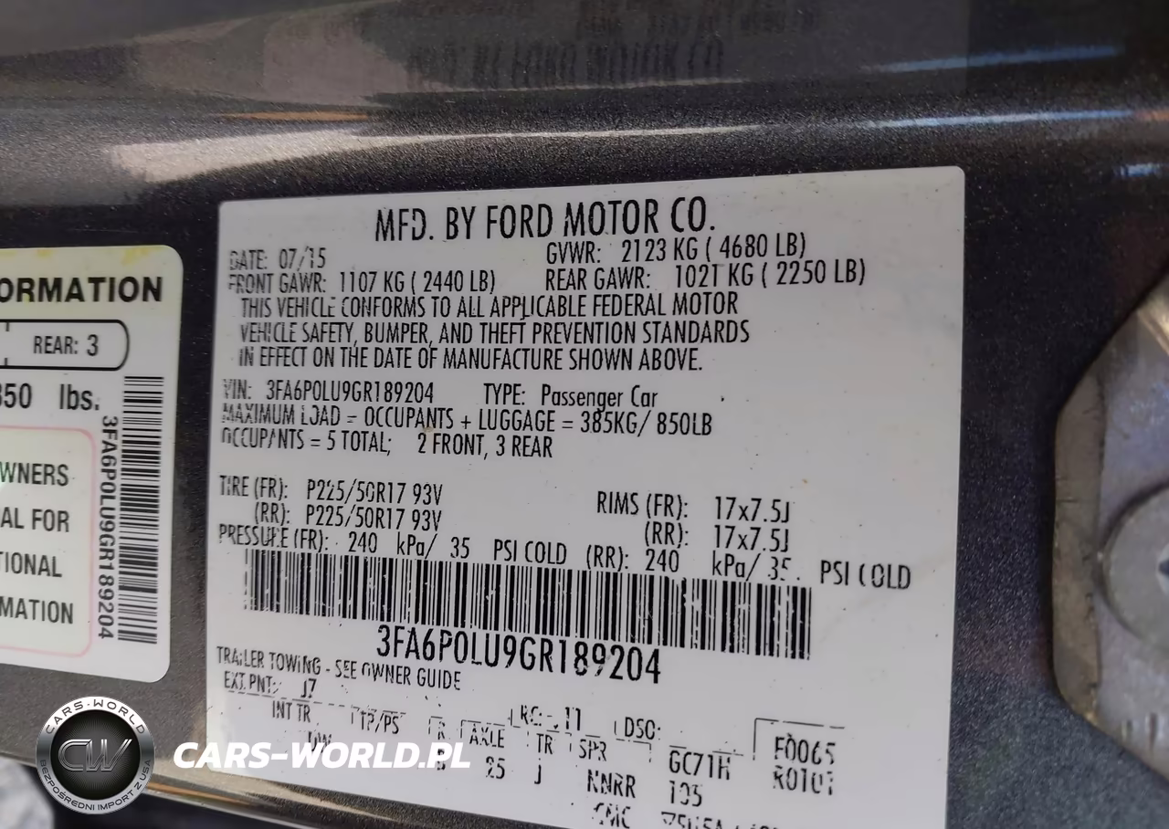 2016 Ford Fusion Hybrid Se VIN:3FA6P0LU9GR189204 - 9
