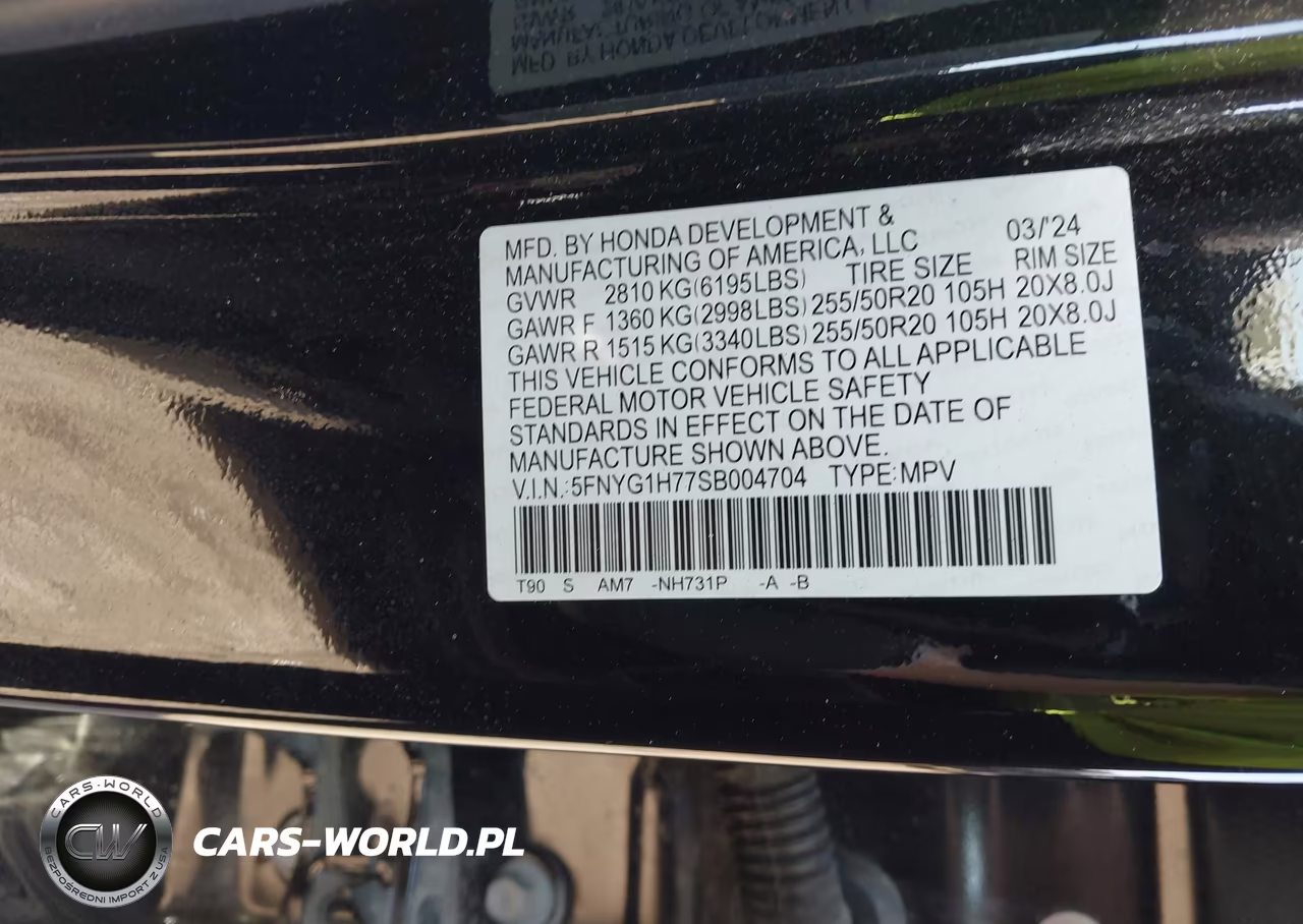 2025 Honda Pilot Touring VIN:5FNYG1H77SB004704 - 9
