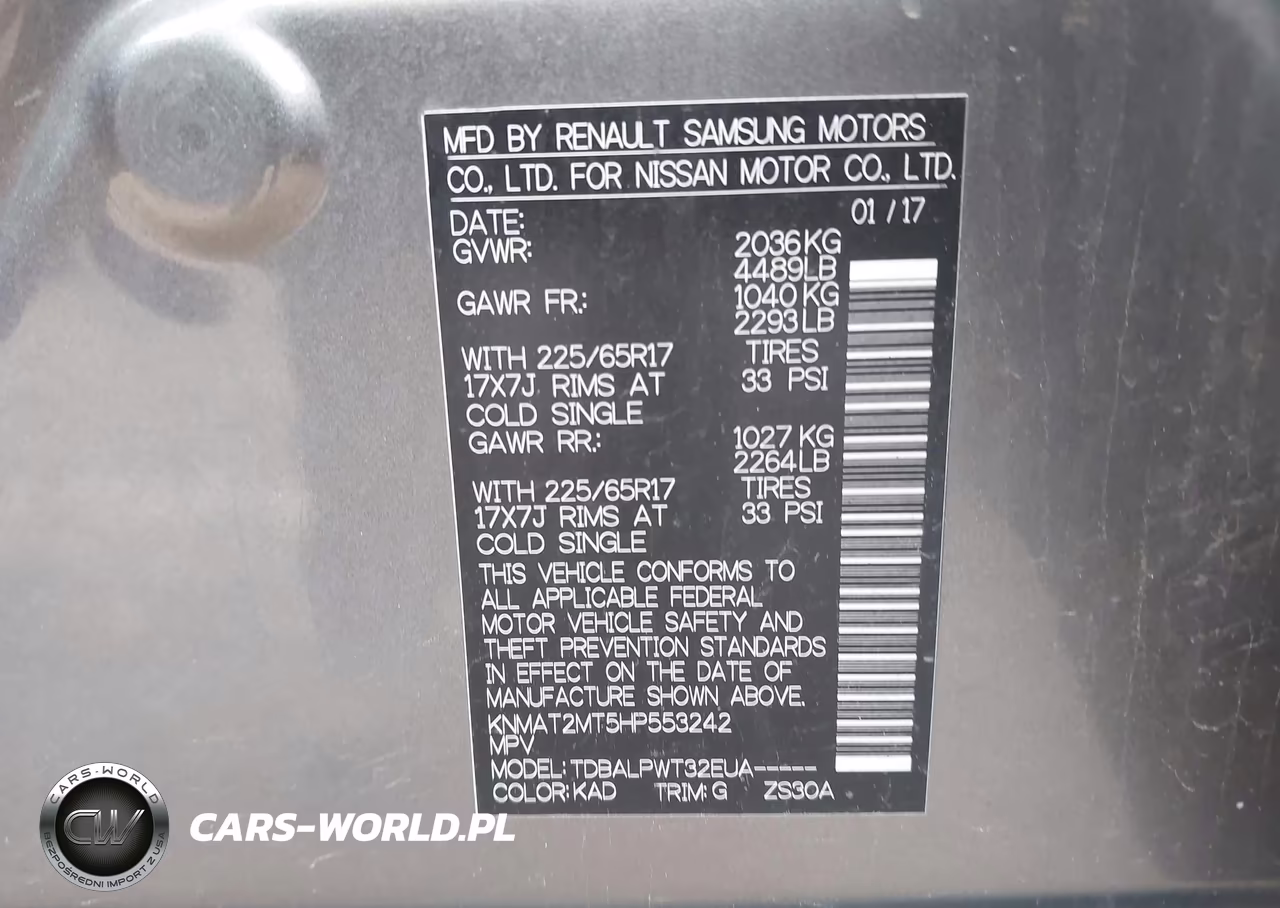 2017 Nissan Rogue S VIN:KNMAT2MT5HP553242 - 9
