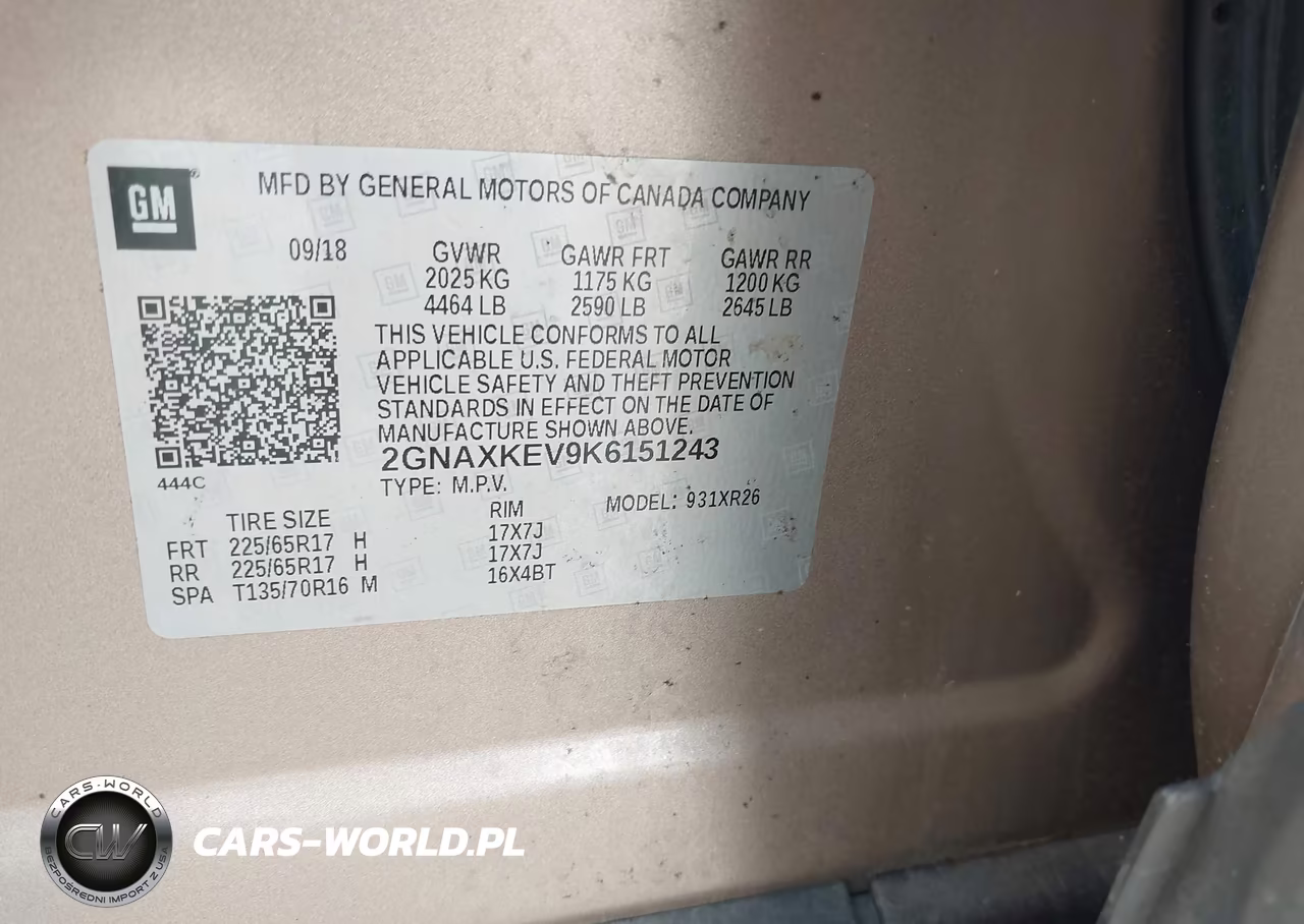 2019 Chevrolet Equinox Lt VIN:2GNAXKEV9K6151243 - 9
