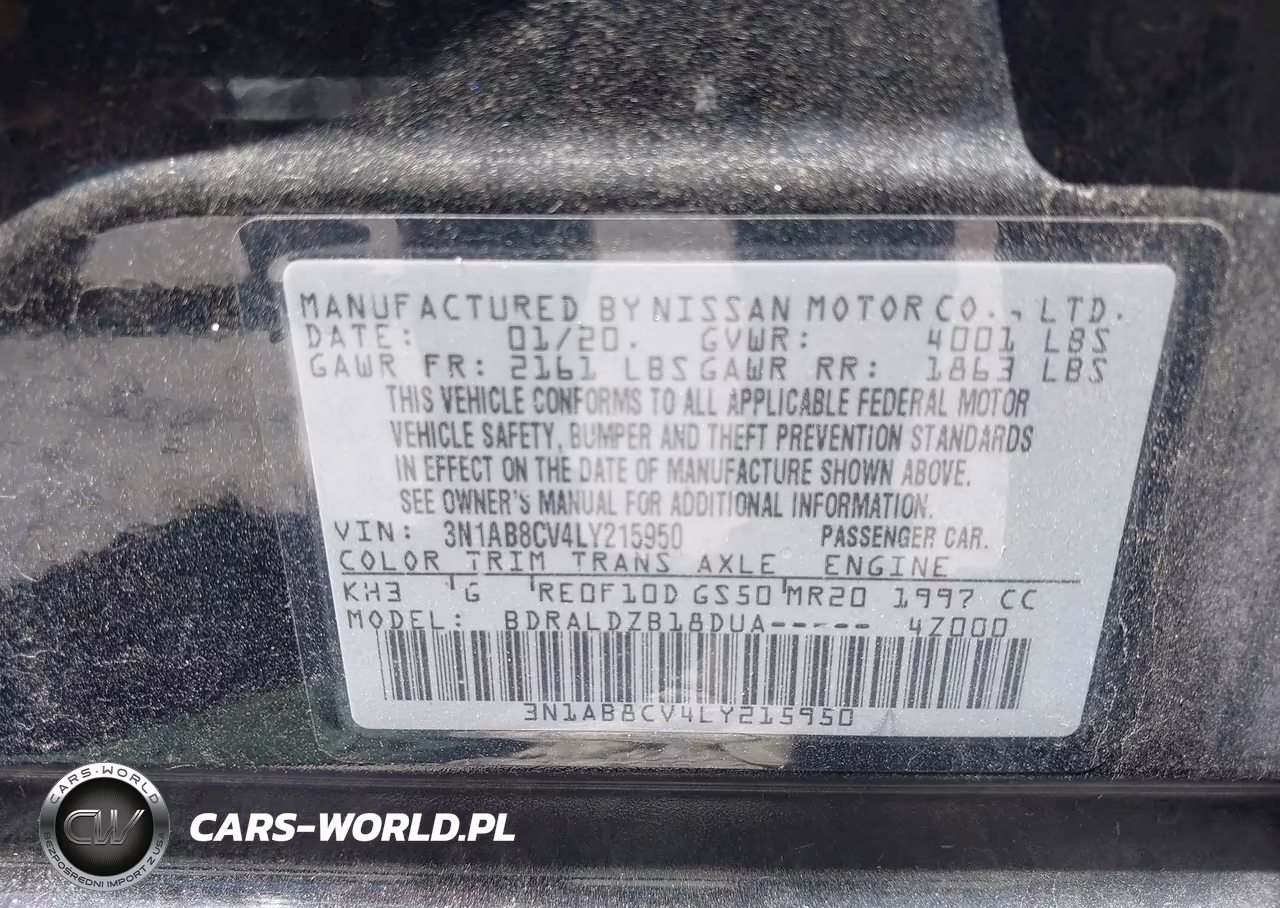 2020 Nissan Sentra Sv Xtronic Cvt VIN:3N1AB8CV4LY215950 - 9