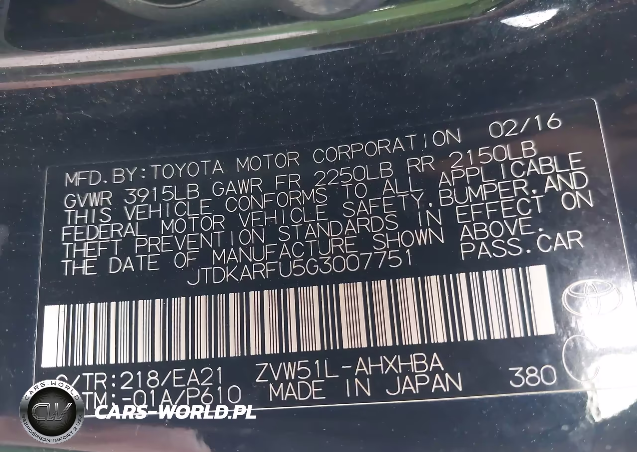 2016 Toyota Prius Three Touring VIN:JTDKARFU5G3007751 - 9