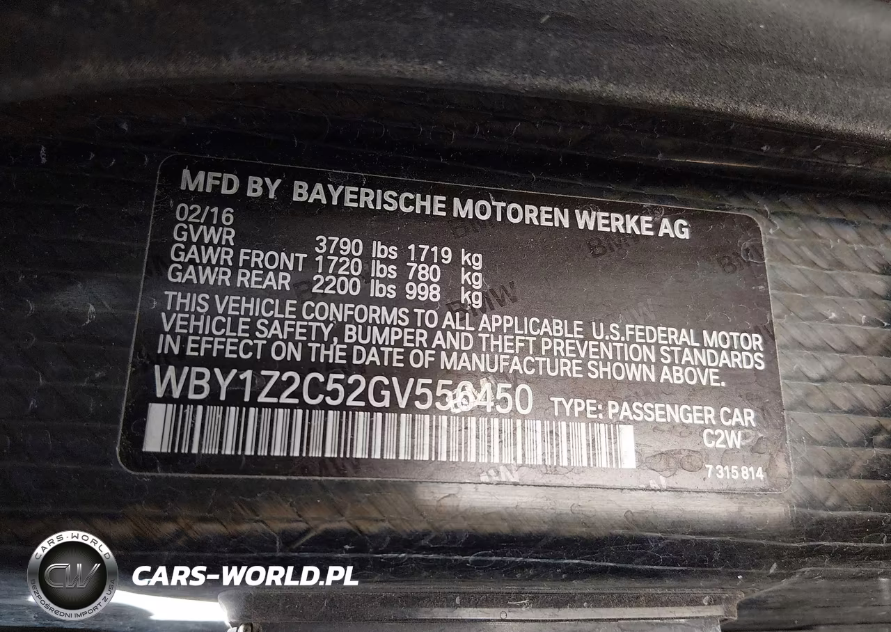 2016 BMW I3 VIN:WBY1Z2C52GV556450 - 9