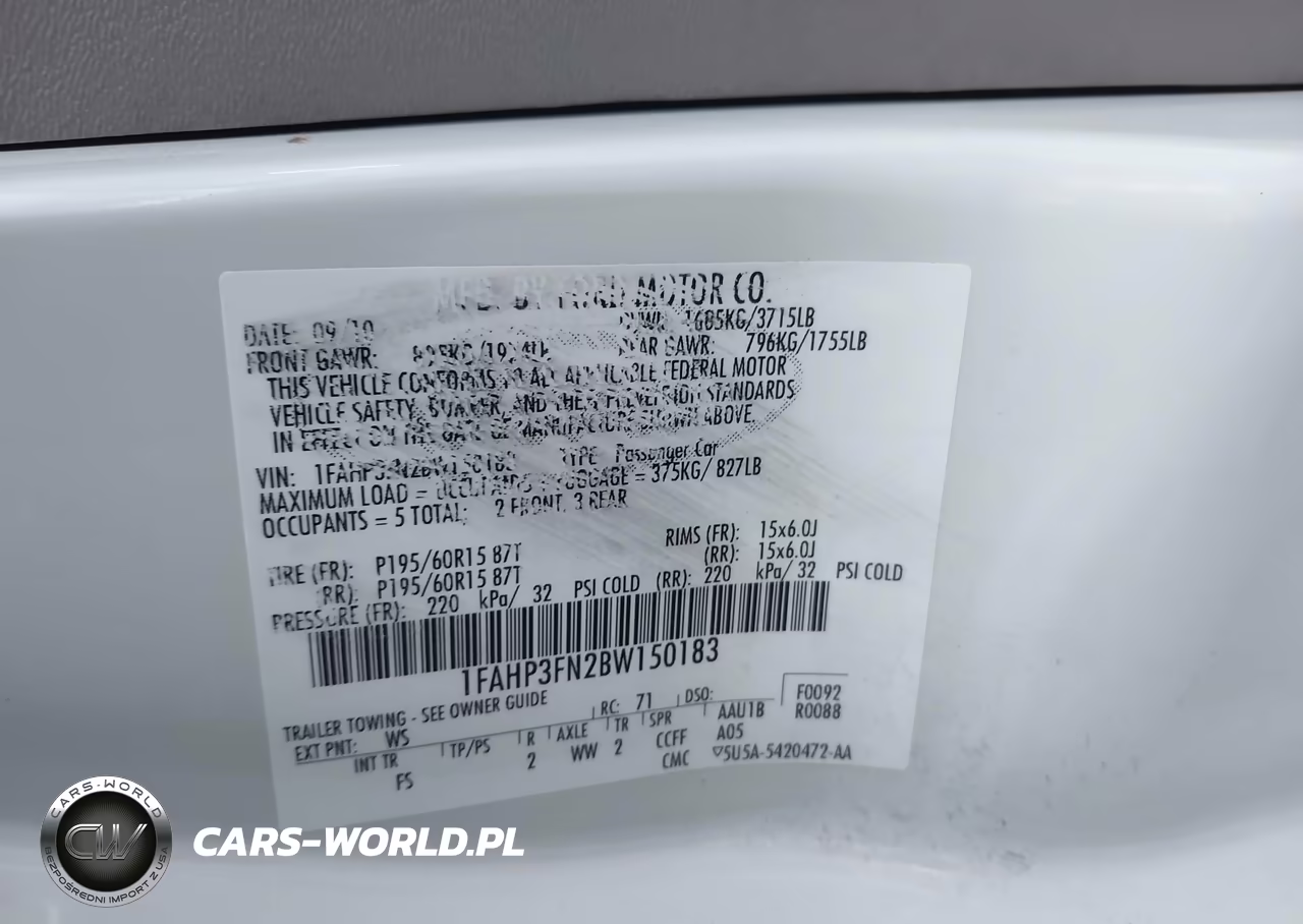 2011 Ford Focus Se VIN:1FAHP3FN2BW150183 - 9