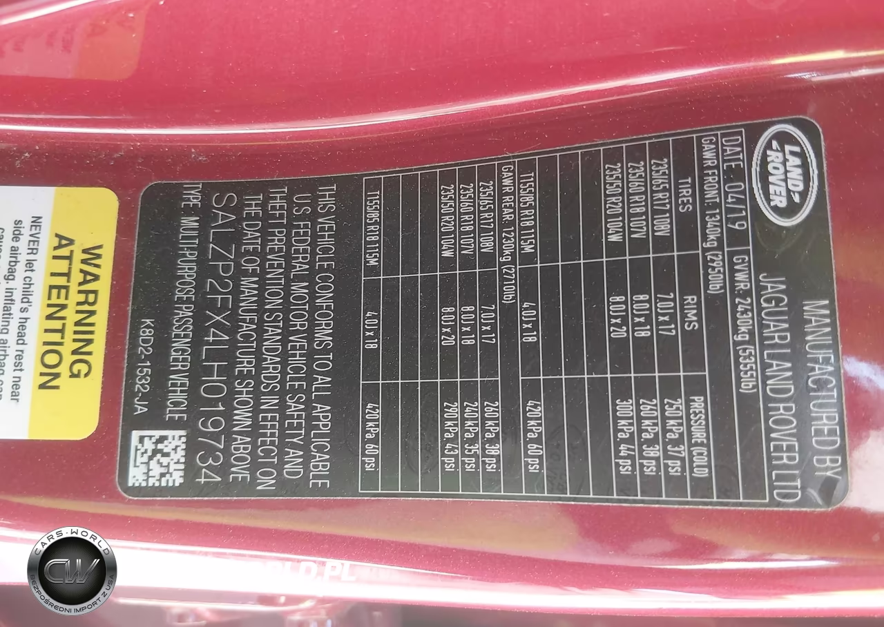 2020 Land Rover Range Rover Evoque Se VIN:SALZP2FX4LH019734 - 9