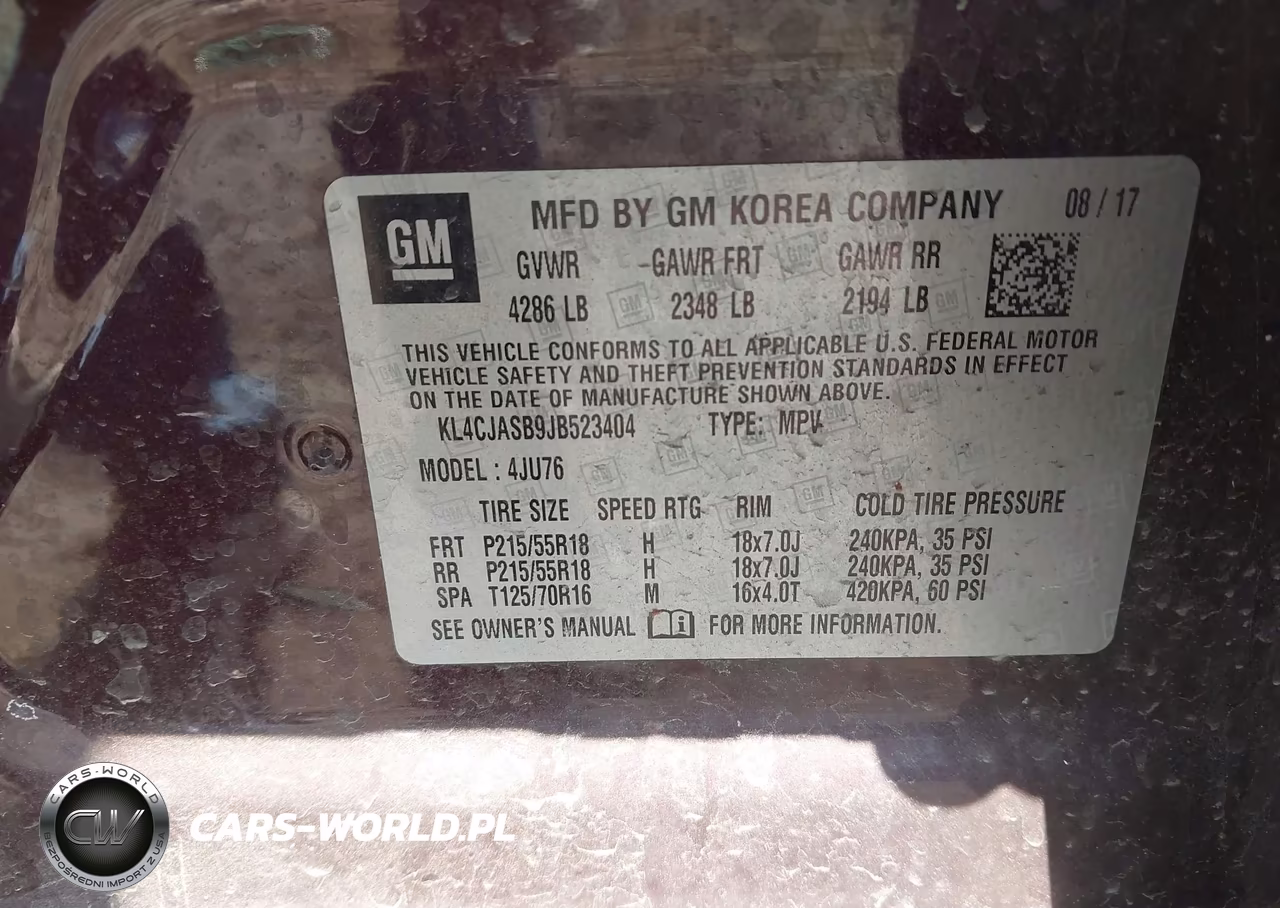 2018 Buick Encore Preferred VIN:KL4CJASB9JB523404 - 9