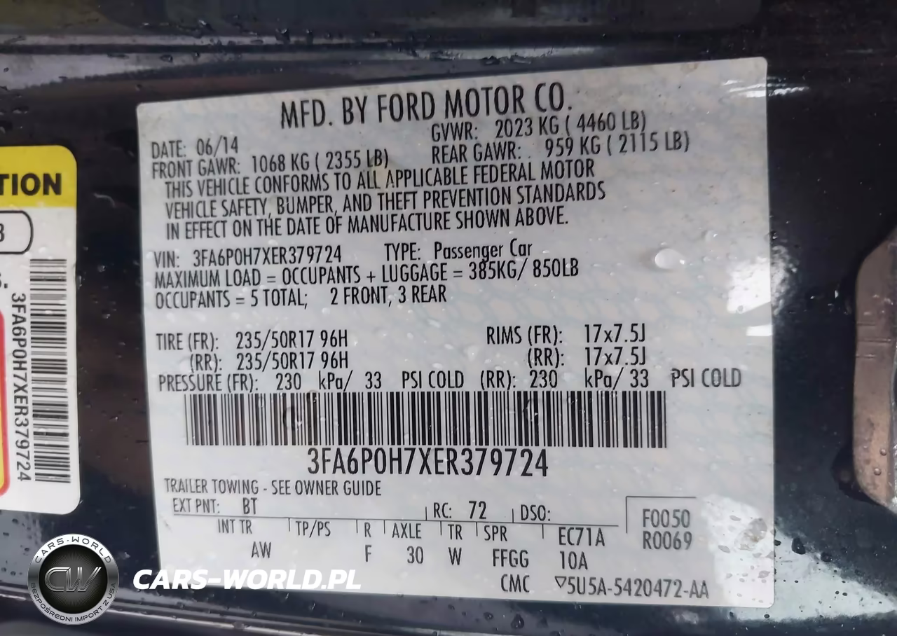 2014 Ford Fusion Se VIN:3FA6P0H7XER379724 - 9