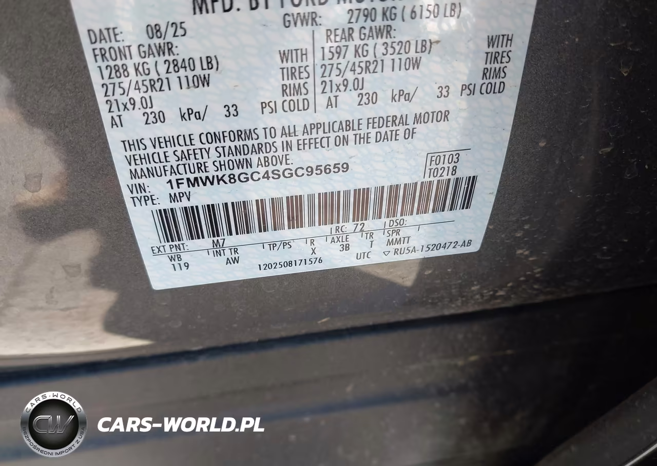 2025 Ford Explorer St VIN:1FMWK8GC4SGC95659 - 9