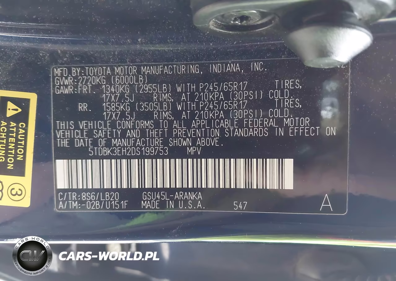 2013 Toyota Highlander Se V6 VIN:5TDBK3EH2DS199753 - 9