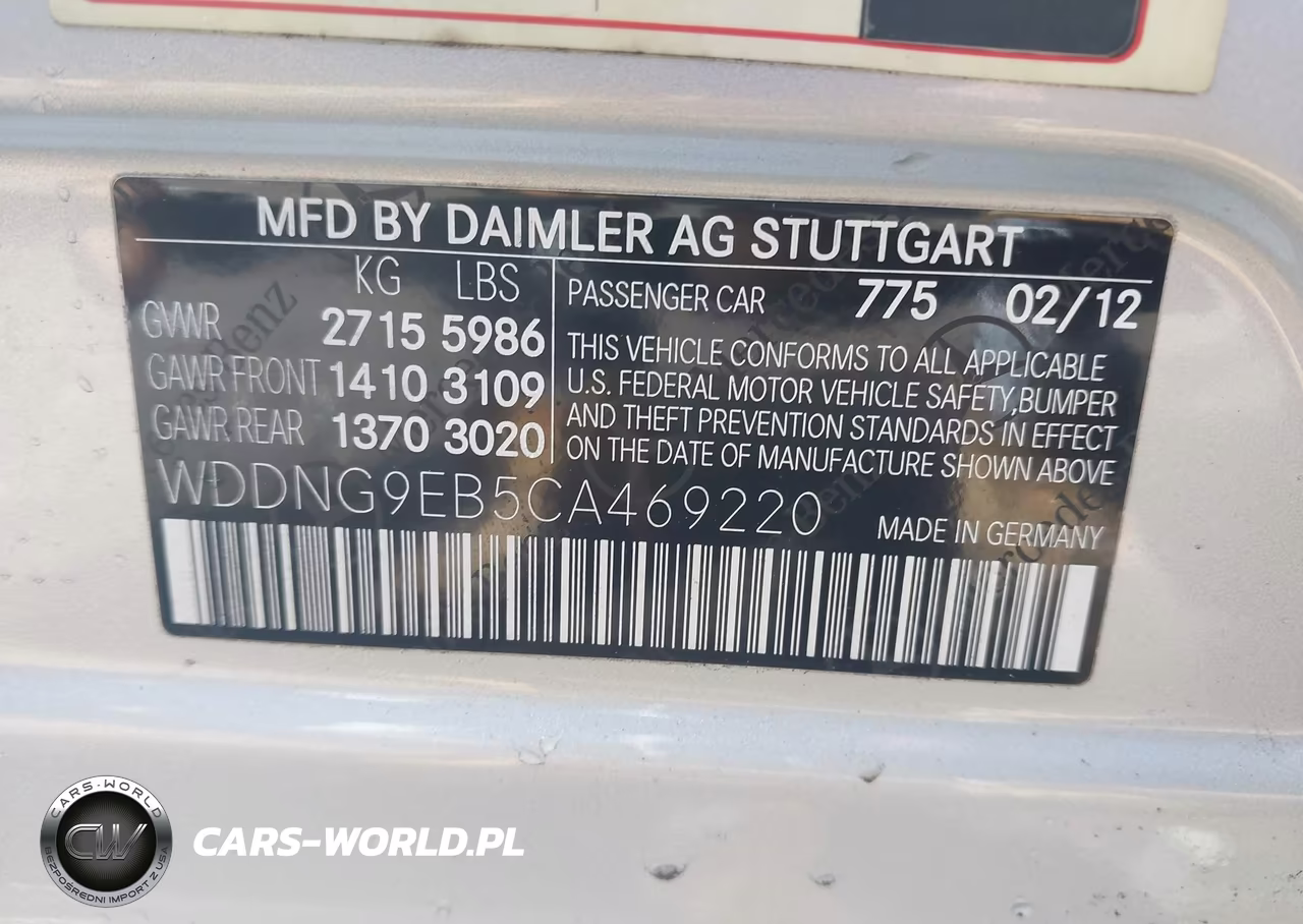 2012 Mercedes-Benz S 550 4Matic VIN:WDDNG9EB5CA469220 - 9