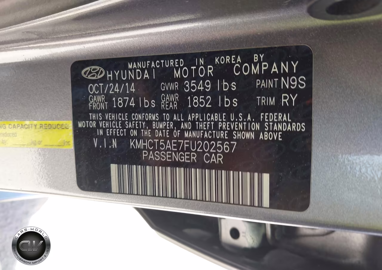 2015 Hyundai Accent Gs VIN:KMHCT5AE7FU202567 - 9