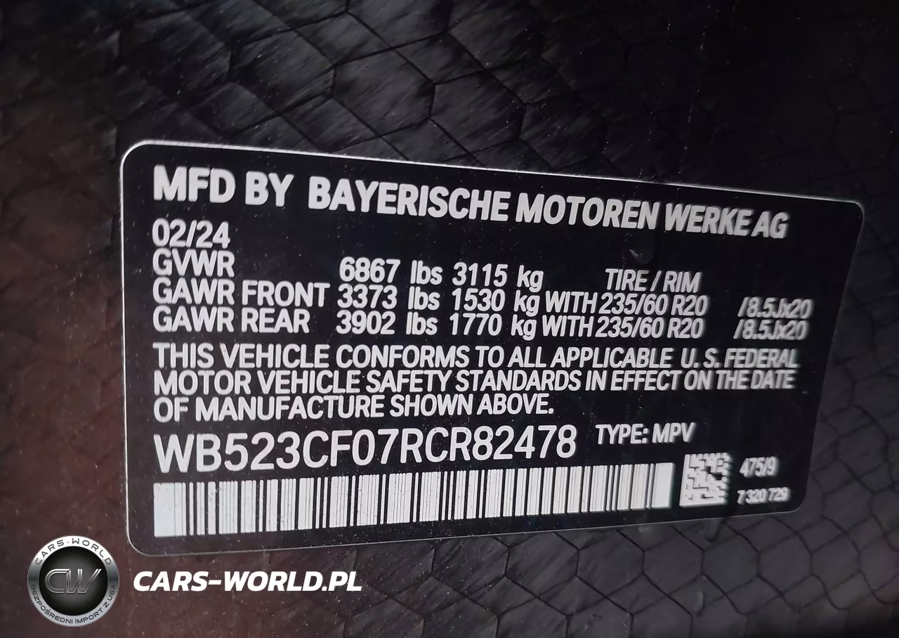 2024 BMW Ix xDrive50 VIN:WB523CF07RCR82478 - 9