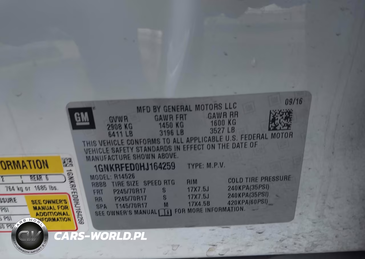 2017 Chevrolet Traverse Ls VIN:1GNKRFED0HJ164259 - 9