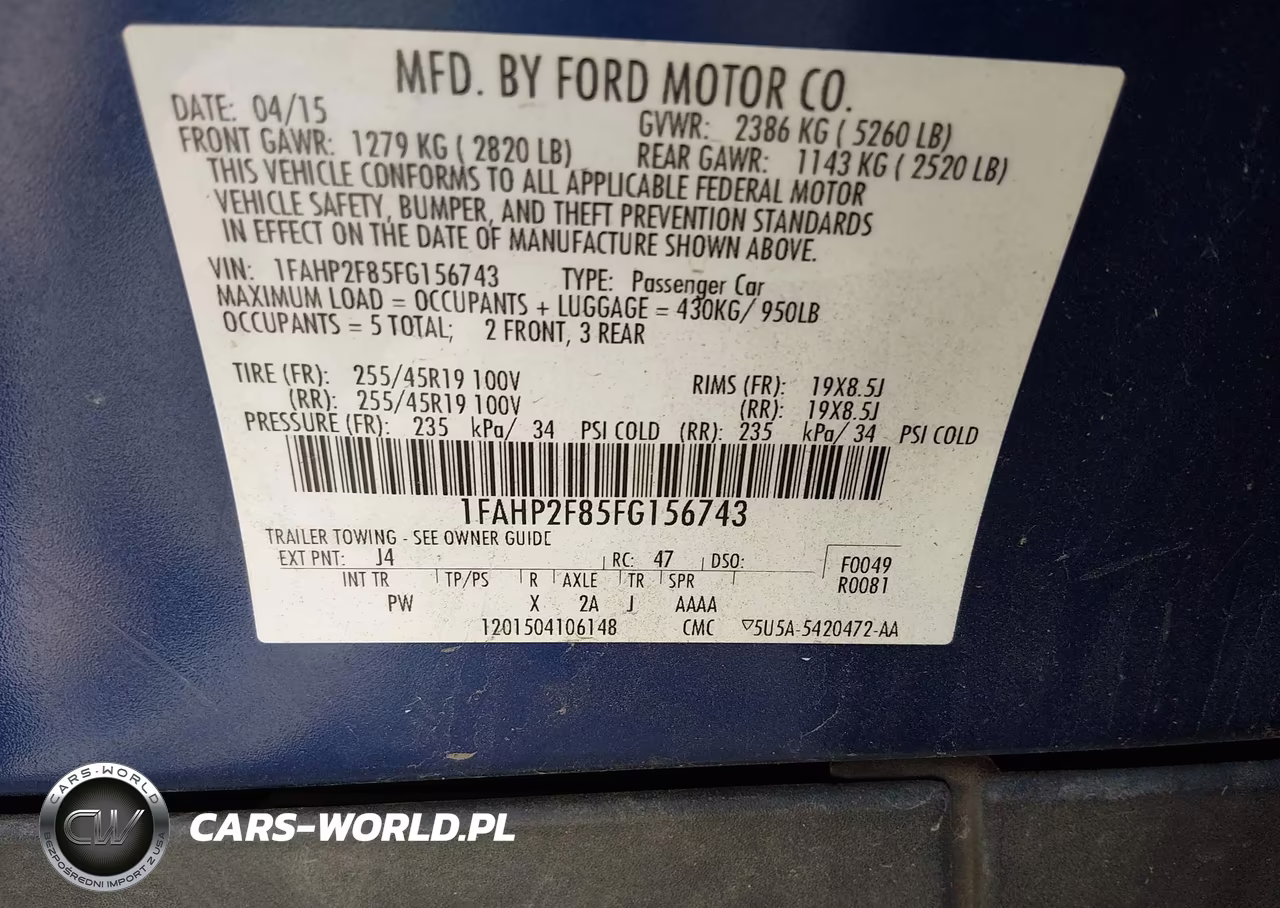 2015 Ford Taurus Limited VIN:1FAHP2F85FG156743 - 9
