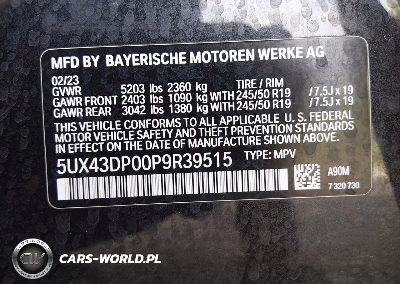 2023 BMW X3 Sdrive30I VIN:5UX43DP00P9R39515 - 9