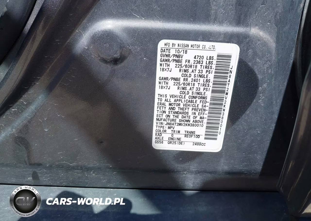 2019 Nissan Rogue Sv VIN:JN8AT2MV2KW380010 - 9