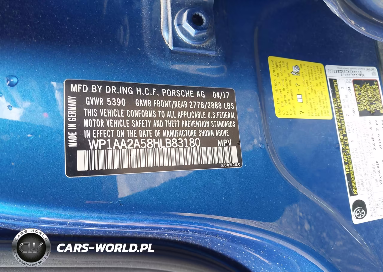 2017 Porsche Macan VIN:WP1AA2A58HLB83180 - 9