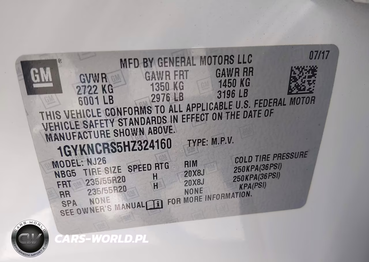 2017 Cadillac Xt5 Premium Luxury VIN:1GYKNCRS5HZ324160 - 9