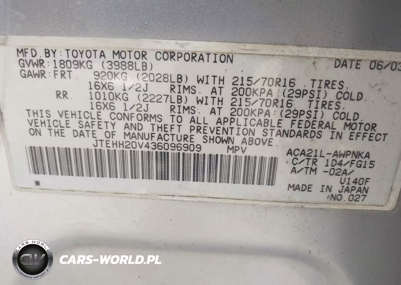 2003 Toyota Rav4 VIN:JTEHH20V436096909 - 9