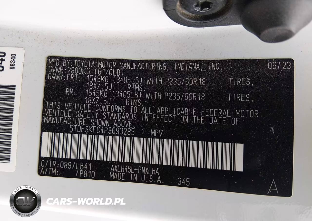 2023 Toyota Sienna Platinum VIN:5TDESKFC4PS093285 - 9