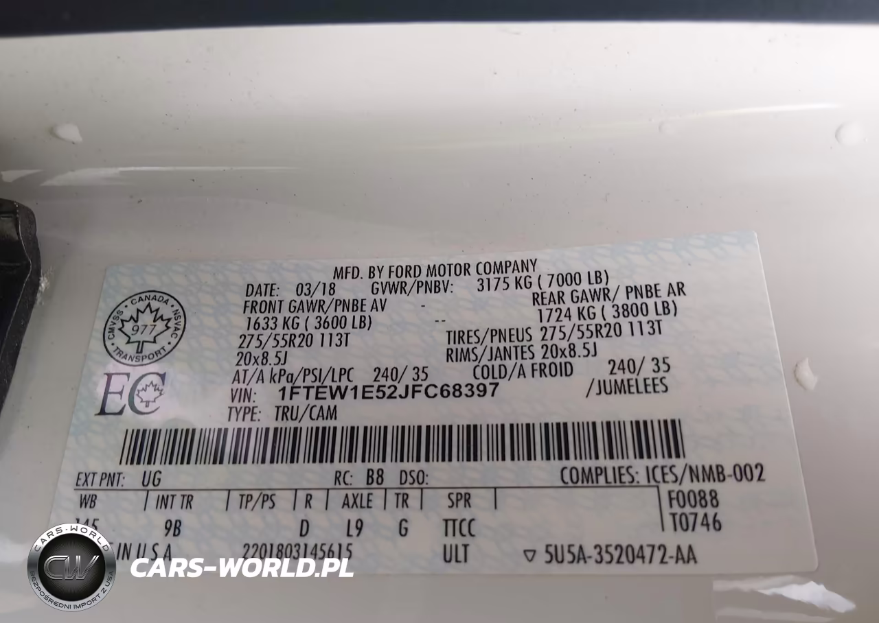 2018 Ford F-150 Platinum VIN:1FTEW1E52JFC68397 - 9
