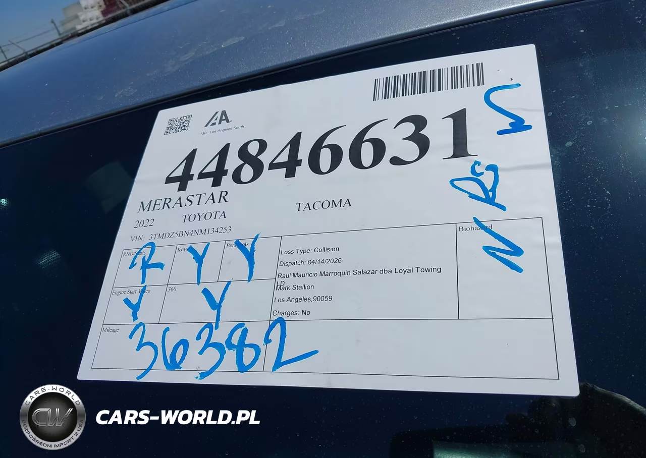 2022 Toyota Tacoma Trd Off Road VIN:3TMDZ5BN4NM134253 - 18