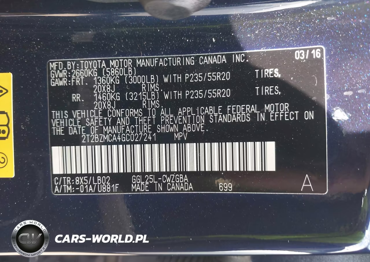 2016 Lexus Rx 350 VIN:2T2BZMCA4GC027241 - 9