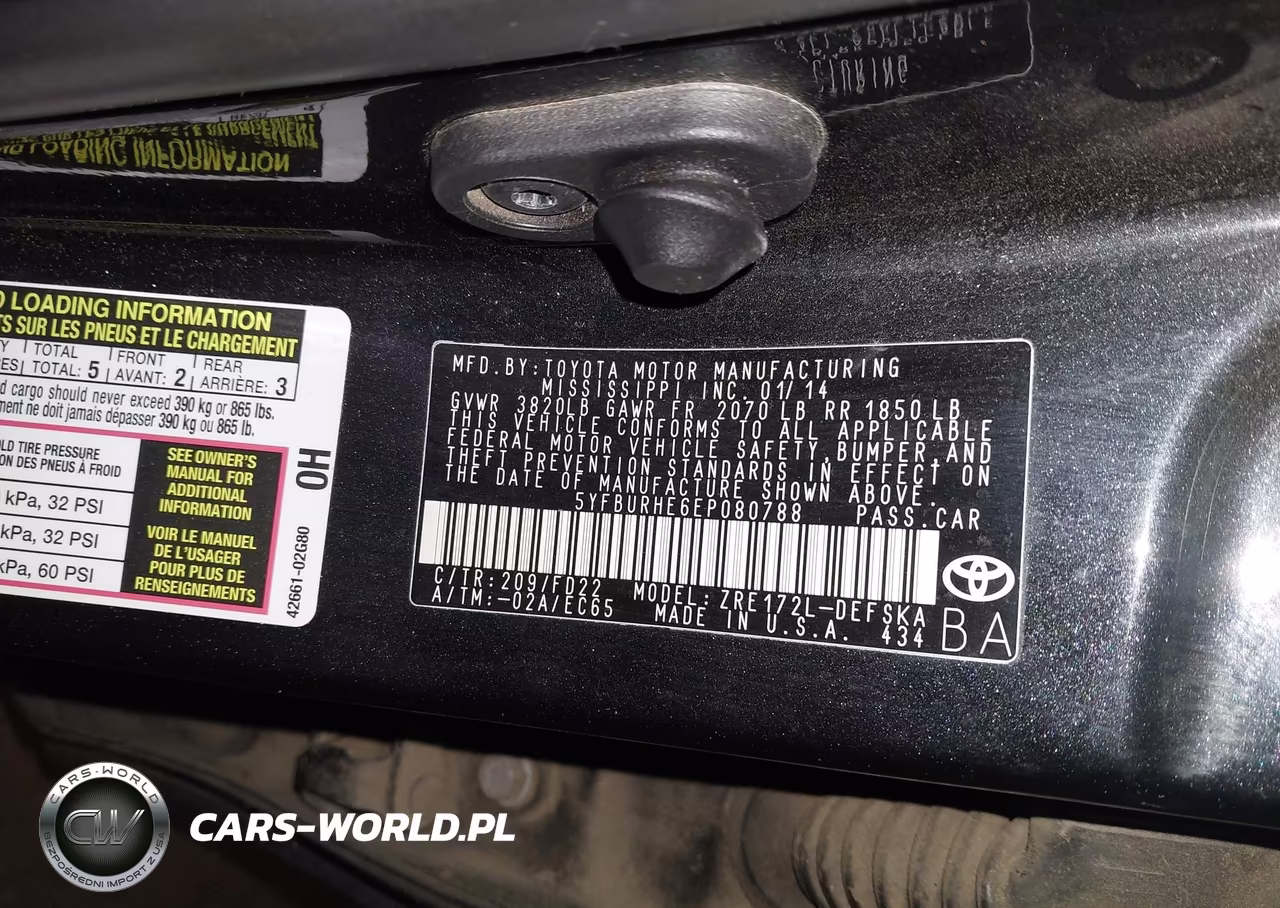 2014 Toyota Corolla S Plus VIN:5YFBURHE6EP080788 - 9