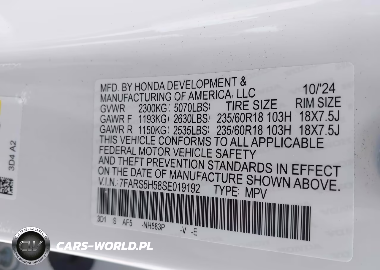 2025 Honda Cr-V Hybrid Sport VIN:7FARS5H58SE019192 - 9
