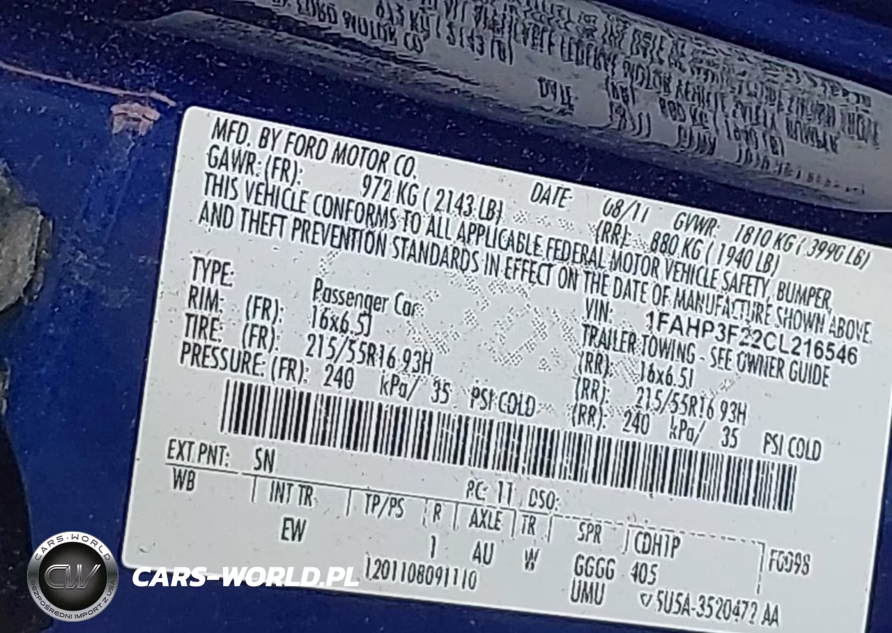 2012 Ford Focus Se VIN:1FAHP3F22CL216546 - 9