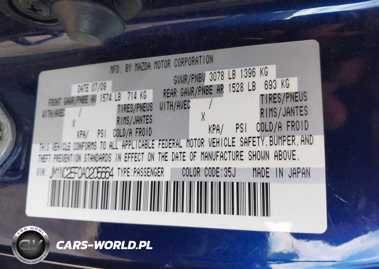 2010 Mazda Mx-5 Miata Touring VIN:JM1NC2EF0A0205664 - 9