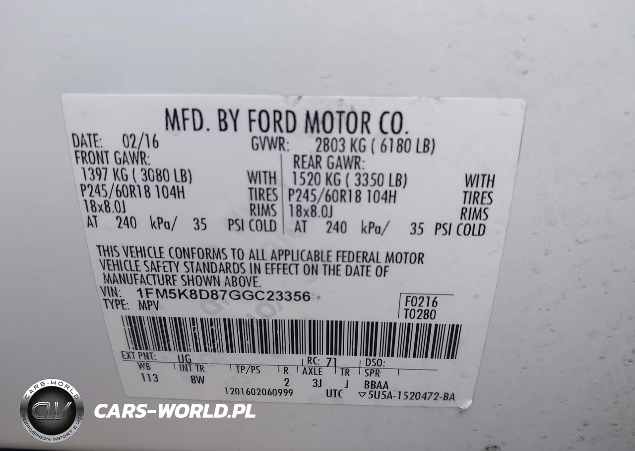 2016 Ford Explorer Xlt VIN:1FM5K8D87GGC23356 - 9