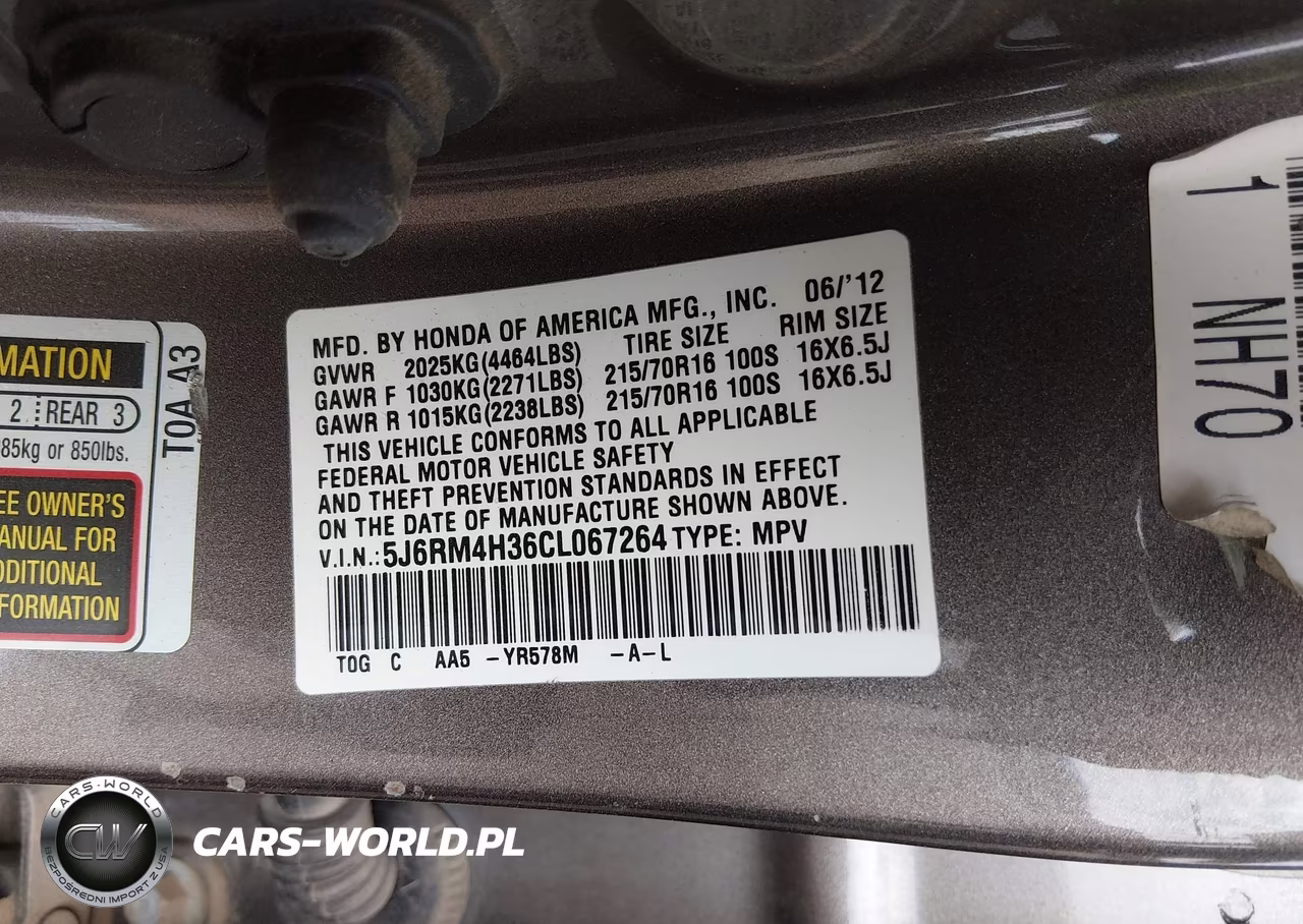 2012 Honda Cr-V Lx VIN:5J6RM4H36CL067264 - 9