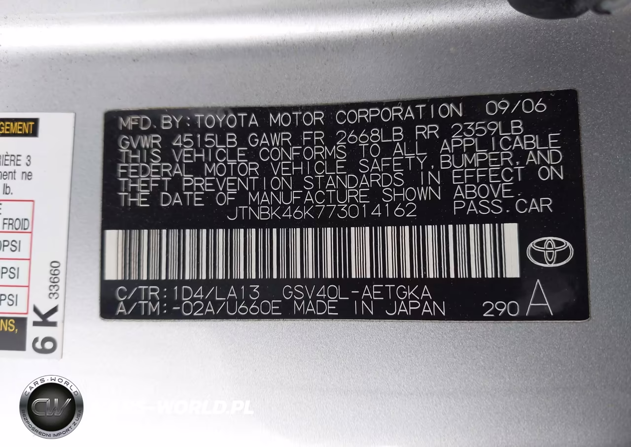 2007 Toyota Camry Xle V6 VIN:JTNBK46K773014162 - 9