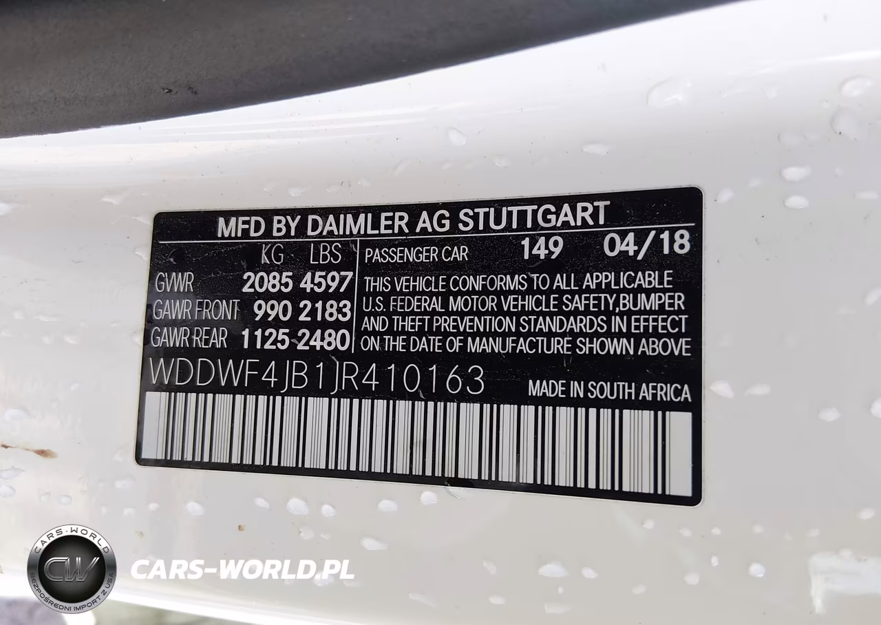 2018 Mercedes-Benz C 300 VIN:WDDWF4JB1JR410163 - 9