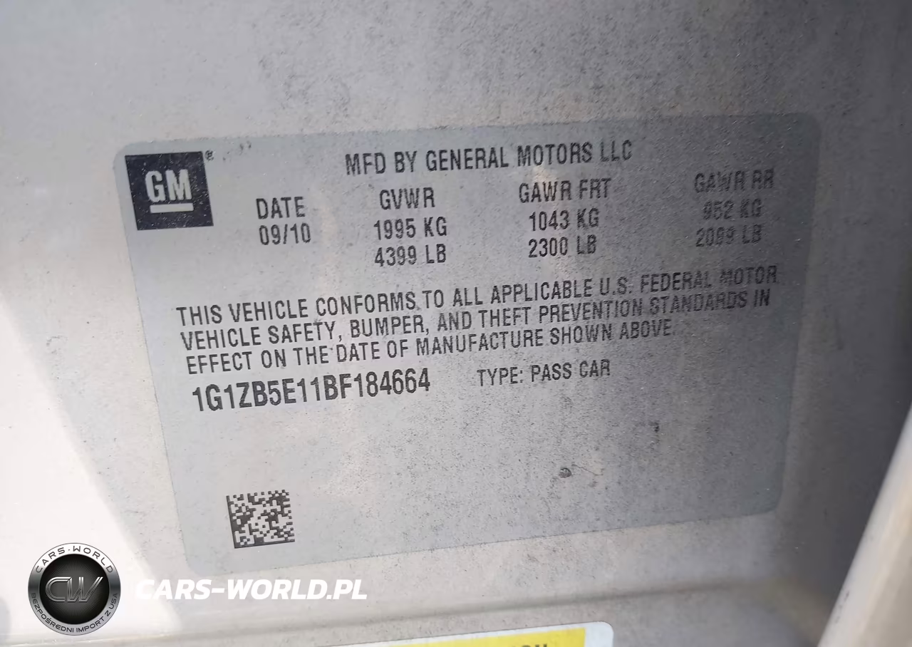 2011 Chevrolet Malibu Ls VIN:1G1ZB5E11BF184664 - 9