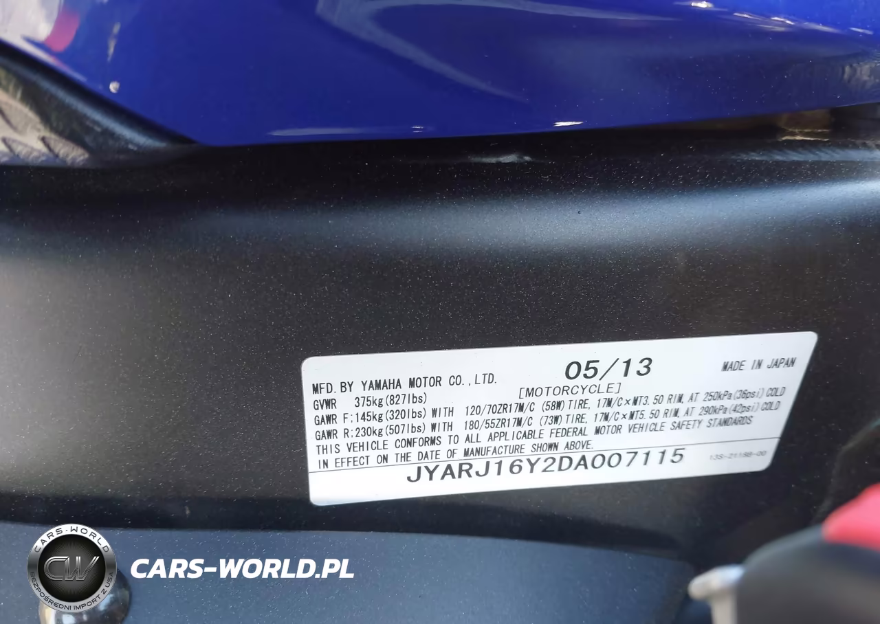 2013 Yamaha Yzfr6 C VIN:JYARJ16Y2DA007115 - 10