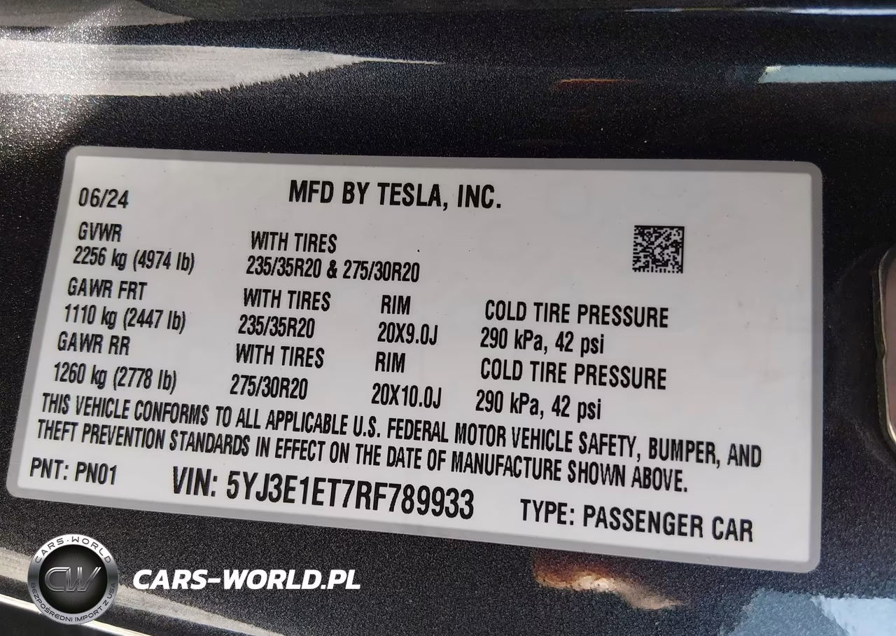 2024 Tesla Model 3 Performance All-Wheel Drive VIN:5YJ3E1ET7RF789933 - 9