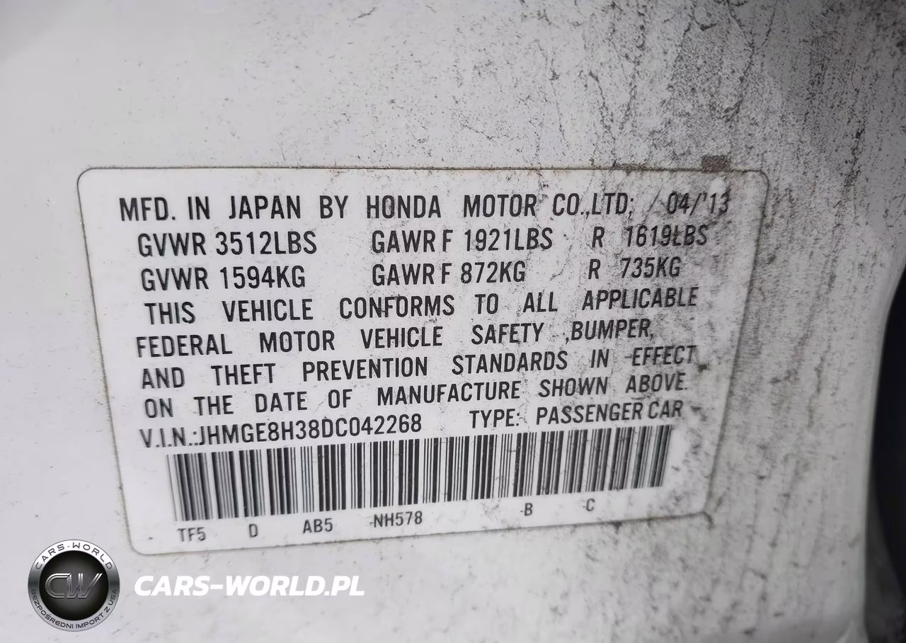 2013 Honda Fit VIN:JHMGE8H38DC042268 - 9
