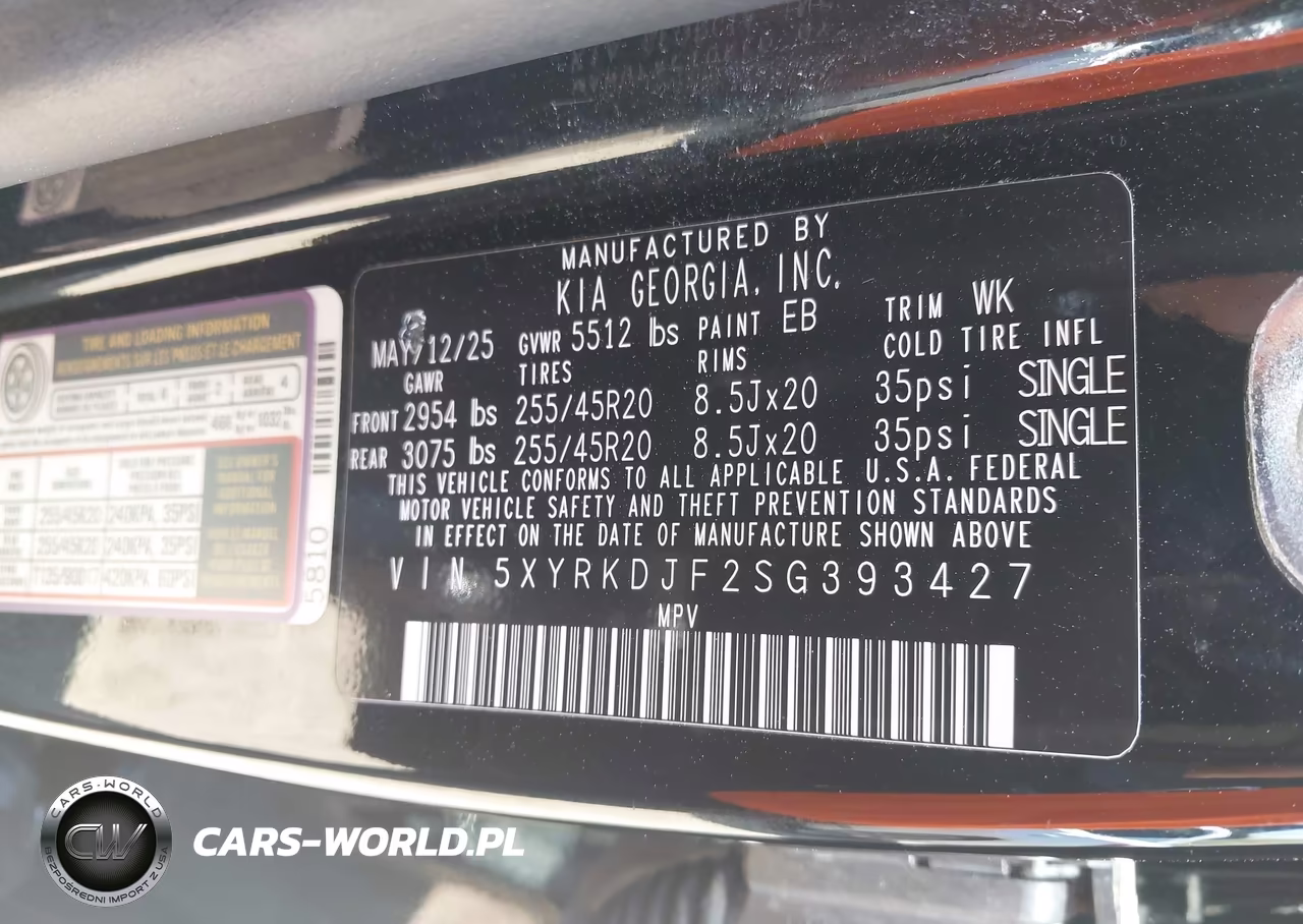 2025 Kia Sorento X-Line Sx Prestige VIN:5XYRKDJF2SG393427 - 9