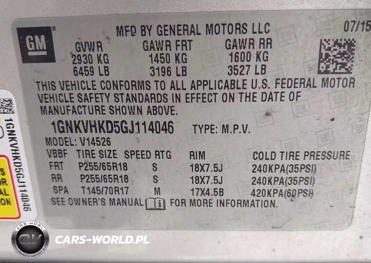 2016 Chevrolet Traverse 2Lt VIN:1GNKVHKD5GJ114046 - 9