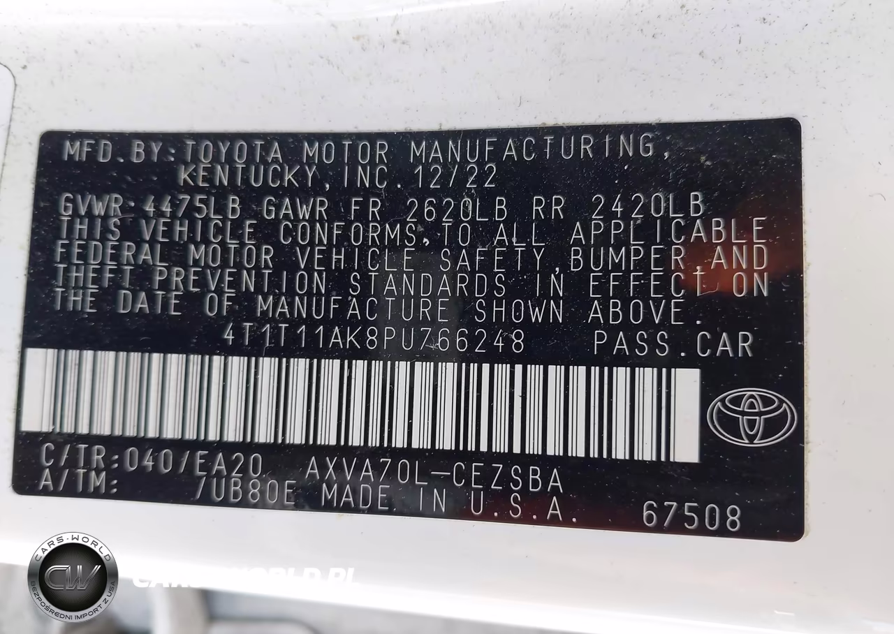 2023 Toyota Camry Se VIN:4T1T11AK8PU766248 - 9